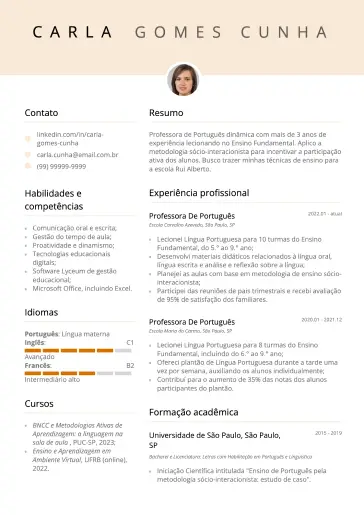 Modelo de currículo criativo