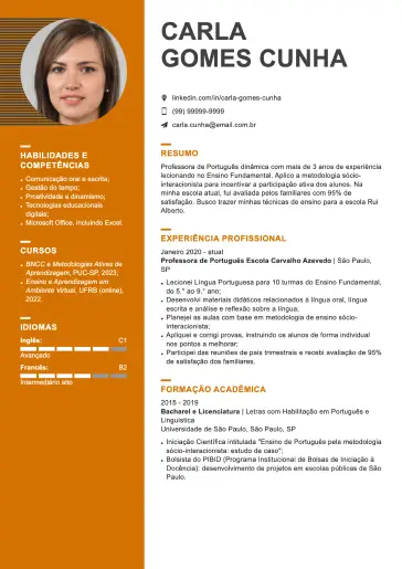 Modelo de currículo criativo