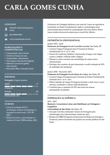 Modelo de currículo moderno