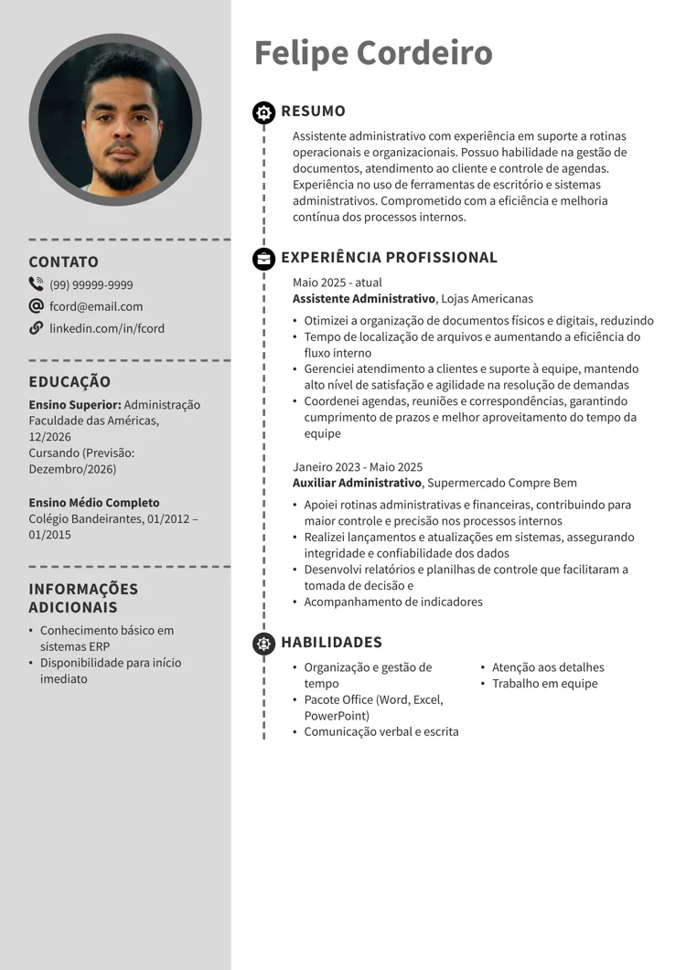 CV básico com ícones
