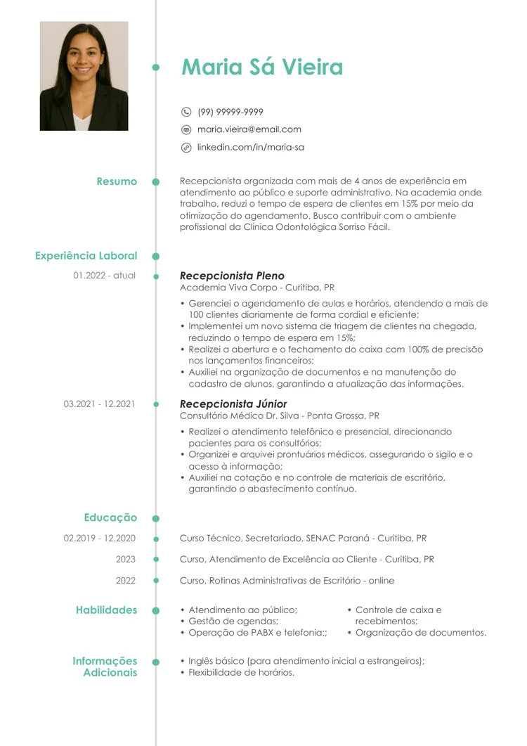 currículo básico exemplo