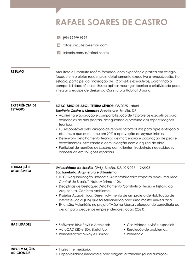 currículo básico de primeiro emprego