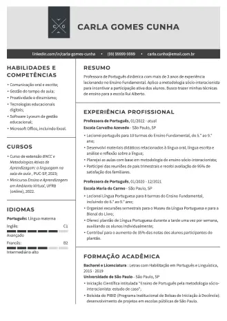 Currículo profissional