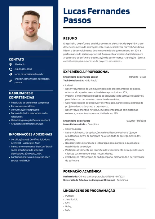 modelo de CV que vai além do currículo ChatGPT