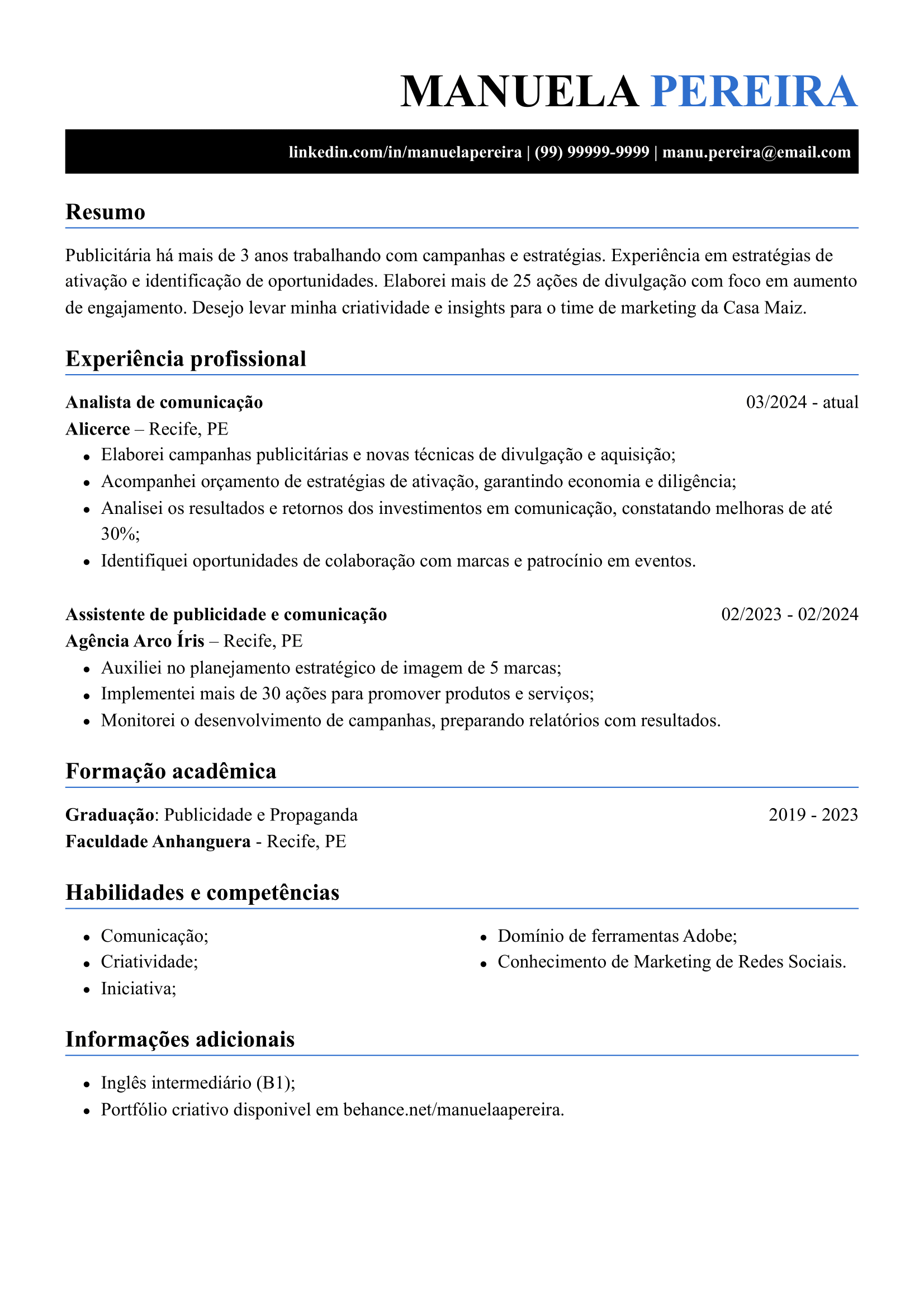currículo criativo personalizado