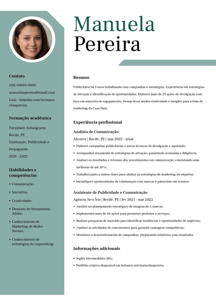 15 Modelos De Curr culo Criativo Para Se Inspirar 15 Modelos De Curr culo Criativo Para Se Inspirar