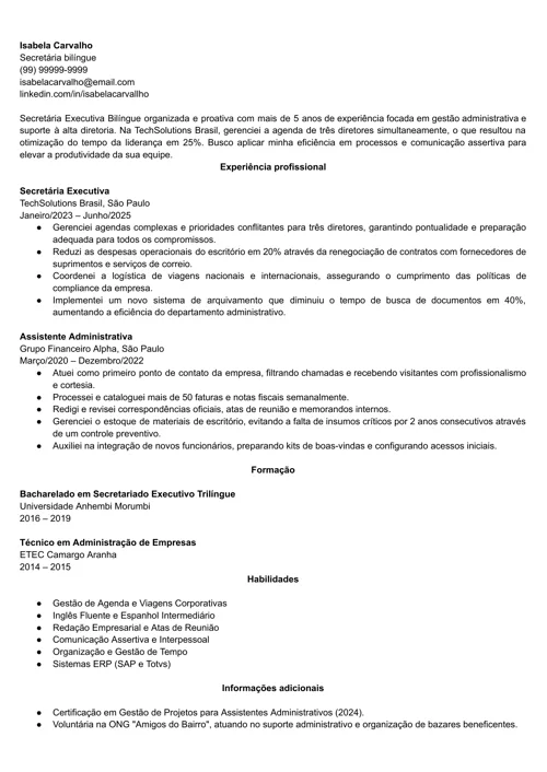 CV com modelo de currículo online da LiveCareer