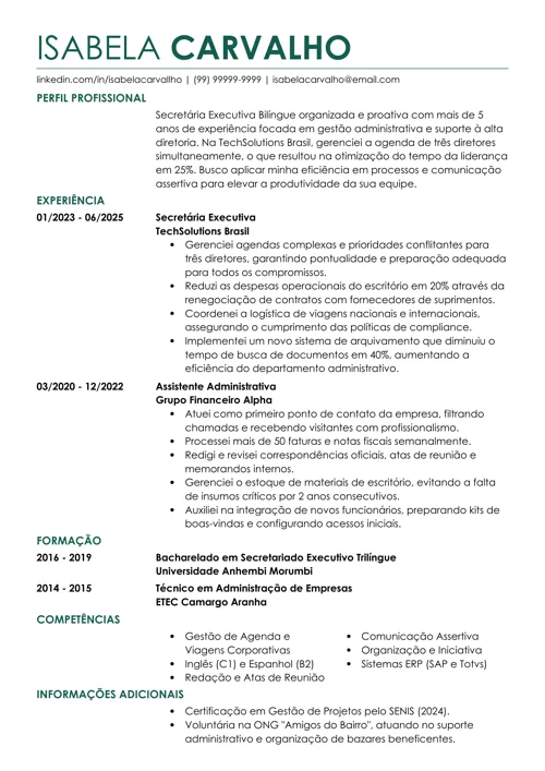 CV com modelo de currículo online da LiveCareer