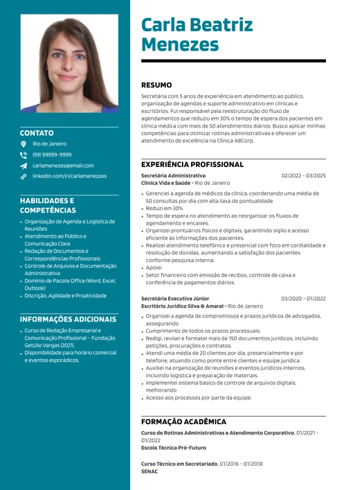 modelo de currículo com endereço