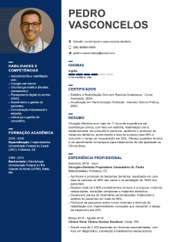 Exemplo de currículo de dentista