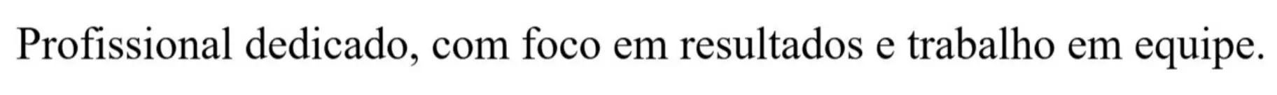 fonte para currículo Times New Roman