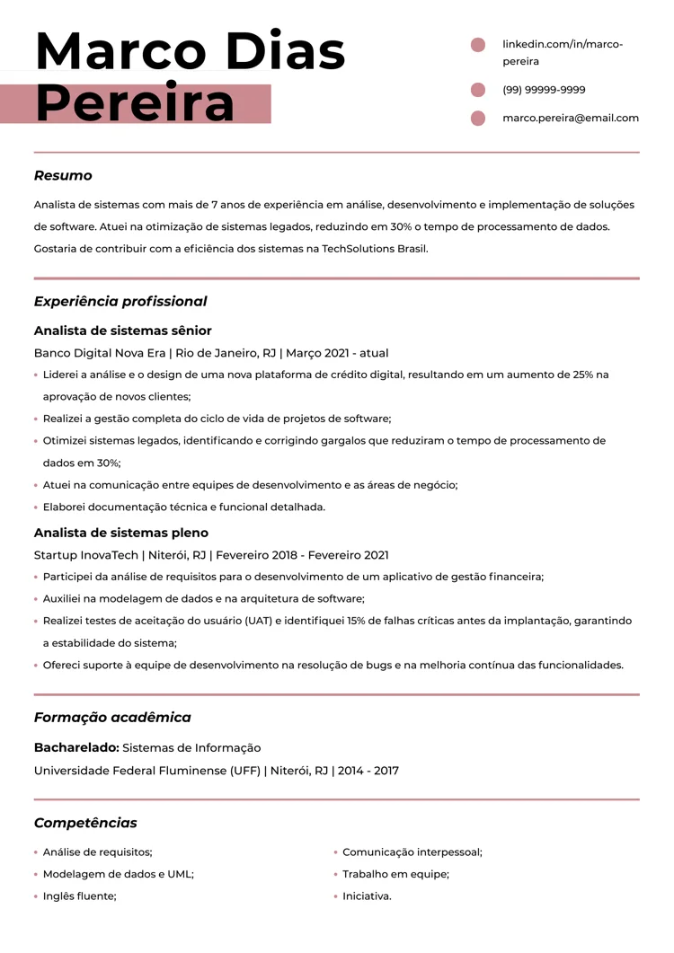 imagem de currículo bem feito