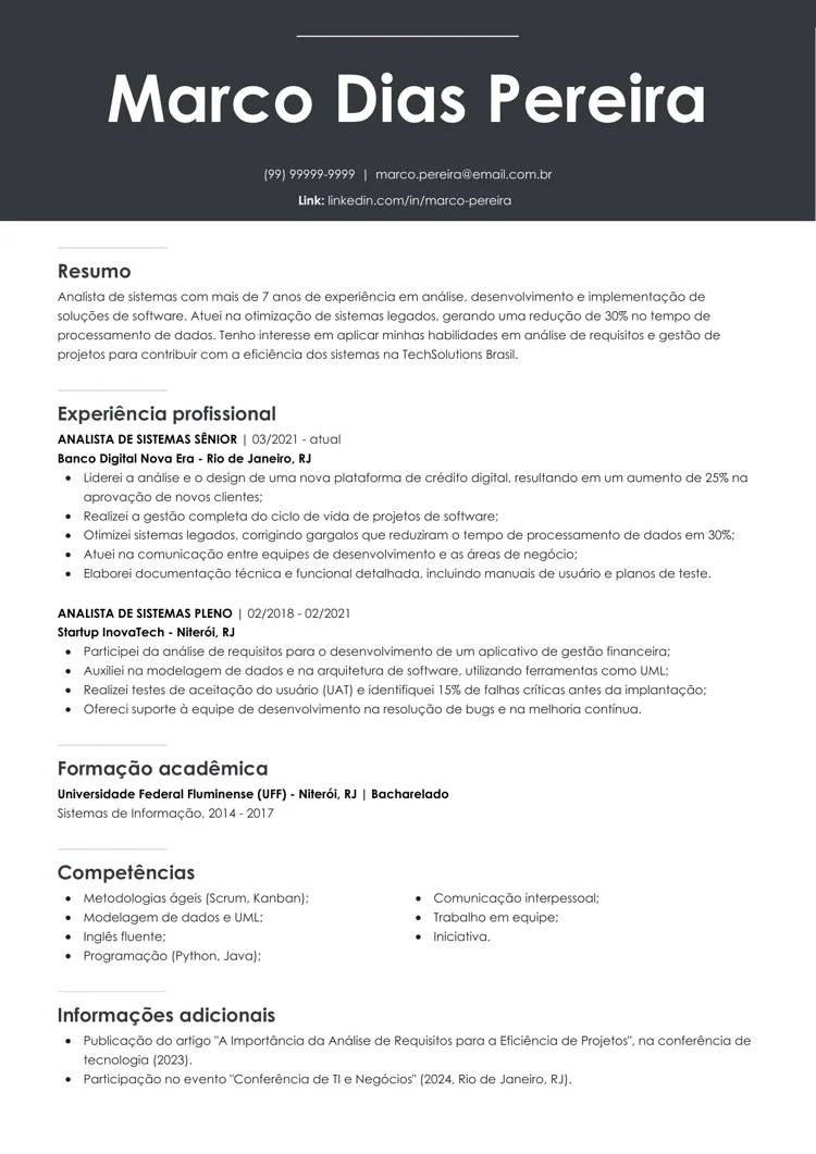 imagem de currículo profissional