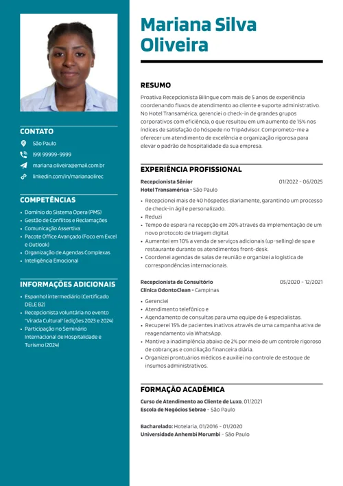 modelo de currículo minimalista da LiveCareer