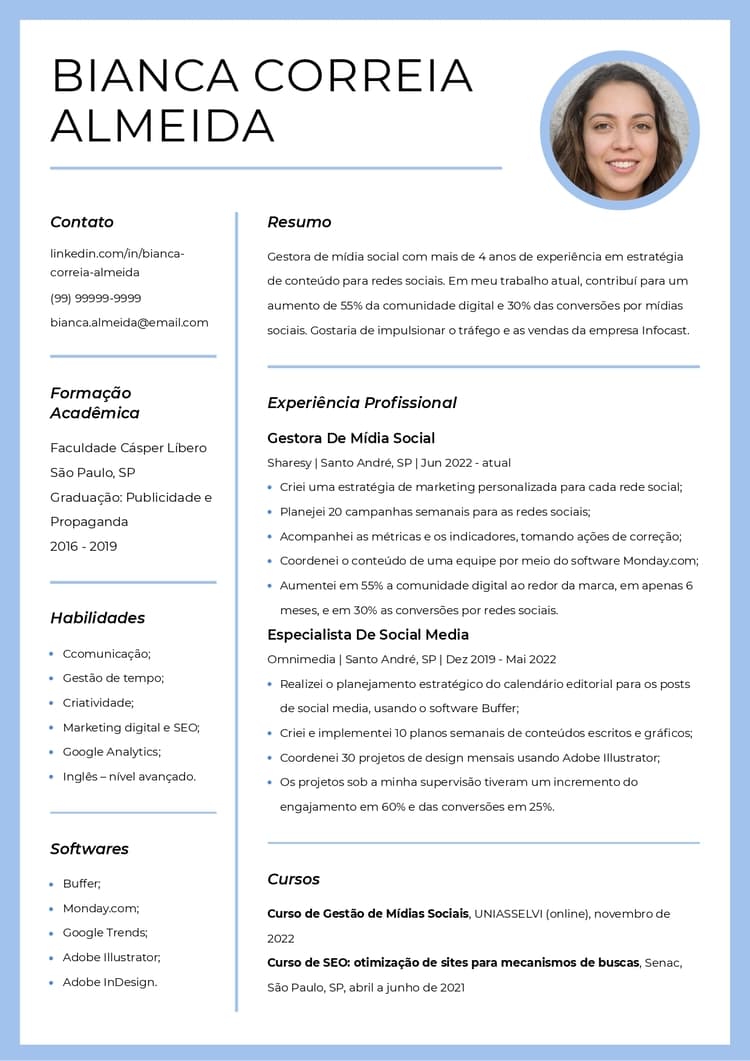 curriculum vitae atualizado