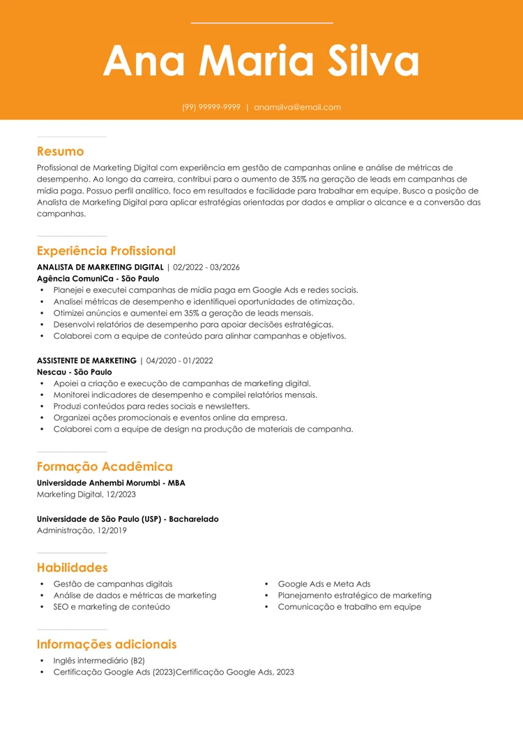 CV personalizado original e moderno