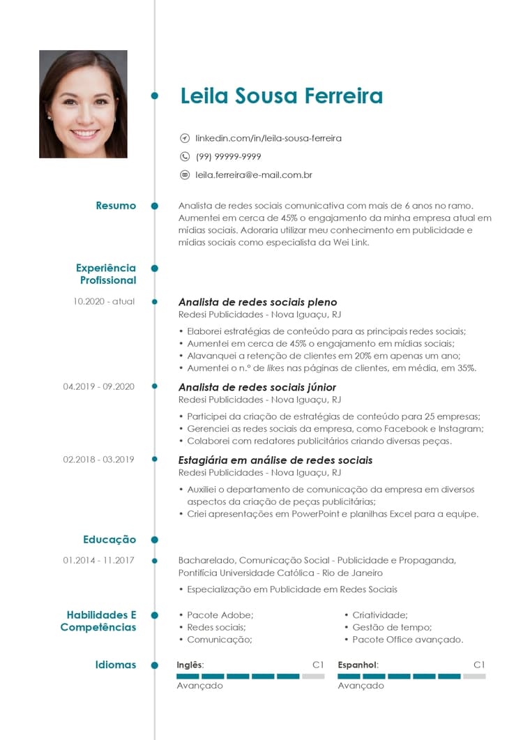 curriculum vitae pronto Revigorante