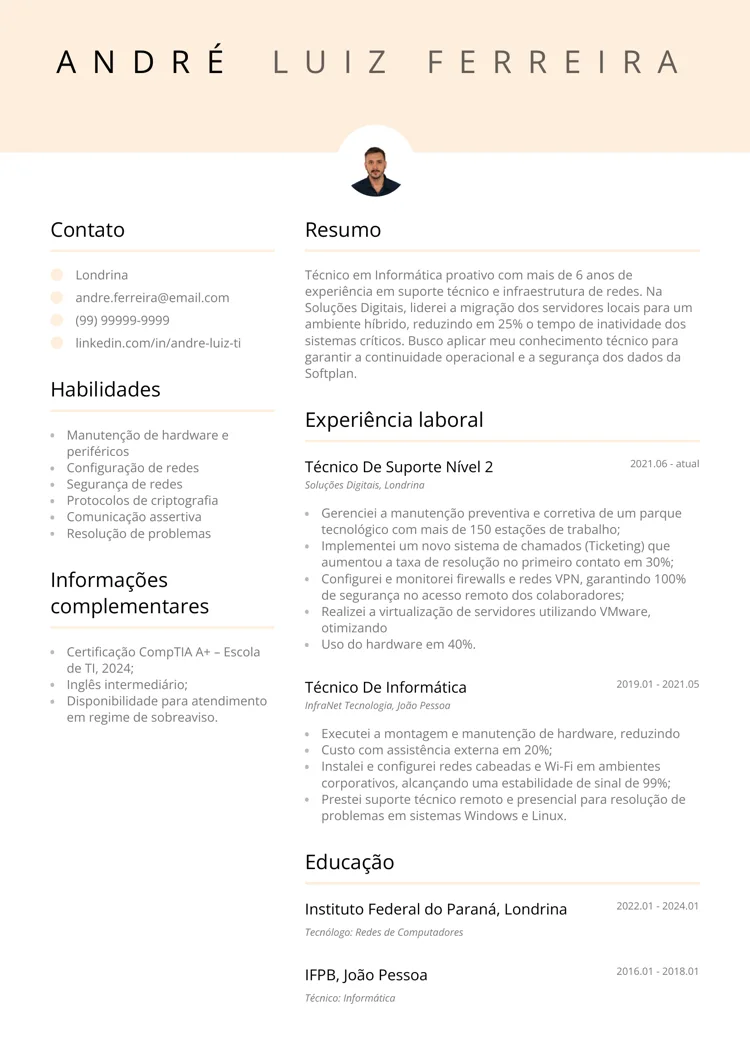 Currículo pronto Word simples