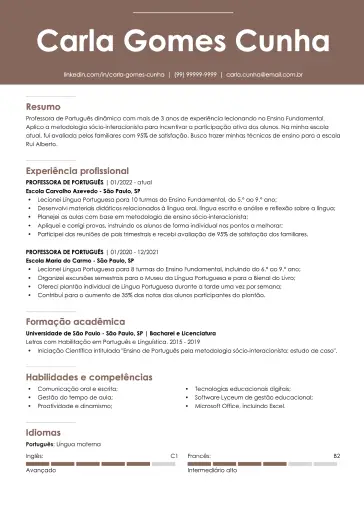 Currículo simples
