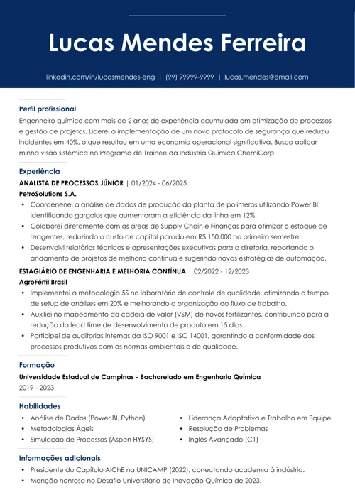 modelo de currículo online da LiveCareer